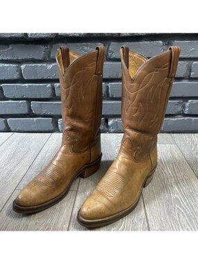Tony Lama Vintage Gold Label Oil Resistant Western Cowboy Boots Mens 10.5 D